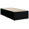 vidaXL Boxspring met matras stof zwart 100x200 cm