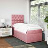 vidaXL Boxspring met matras fluweel roze 90x190 cm