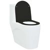vidaXL Toiletzitting Zwart 44 x 36,4 x 3,4 cm Duroplast