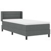 vidaXL Boxspringbed met matras Donkergrijs 190 x 90 cm Polyester