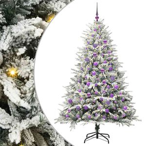 vidaXL Artificial Pre-lit Kerstboom met Ballenset Groen 180 cm