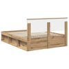 vidaXL Bedframe Ambachtelijk eiken 160 x 200 cm Bewerkt hout