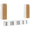 vidaXL Tv-meubelset Wandgemonteerd 3 pcs Hoogglans wit Bewerkt hout