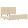 vidaXL Bedframe met hoofdeinde Cr&egrave;me 180 x 200 cm Stof