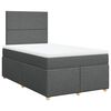 vidaXL Boxspring met matras stof donkergrijs 120x200 cm
