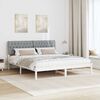 vidaXL Bedframe met Gevoerd Hoofdgedeelte Wit 180 x 200 cm