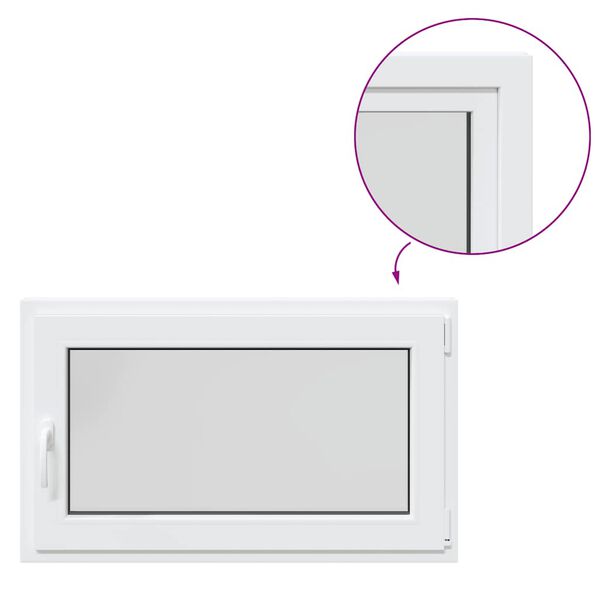 vidaXL Kelderraam "RISOR" 100x70 cm draai-kiep DIN rechts wit