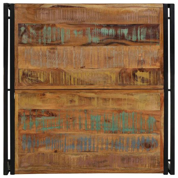 vidaXL Salontafel 80x80x35 cm massief gerecycled hout meerkleurig