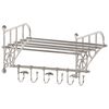vidaXL Bagagerek met kleerhangers wandmontage aluminium