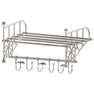 vidaXL Bagagerek met kleerhangers wandmontage aluminium