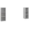 vidaXL Tv-meubelen 2 st 107x35x37 cm bewerkt houtbetongrijs
