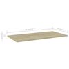 vidaXL Wandschappen 4 st 80x20x1,5 cm spaanplaat sonoma eikenkleurig