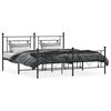 vidaXL Bedframe met hoofd- en voeteneinde metaal zwart 183x213 cm