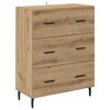 vidaXL Hoge kast met lade Artisan Eiken 69,5 x 34 x 180 cm