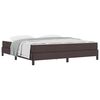 vidaXL Boxspringbed met matras Donkerbruin 180 x 200 cm Stof
