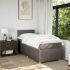 vidaXL Boxspring met matras stof taupe 90x190 cm