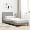vidaXL Bedframe zonder matras "Hanko" 90x200 cm stof lichtgrijs
