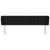 vidaXL Hoofdbord met randen 163x23x78/88 cm stof zwart
