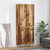 vidaXL Hoge kast 2 pcs Oudhout Bewerkt hout