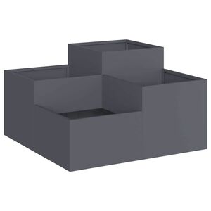 vidaXL Plantenbak Antraciet 80 x 80 x 48 cm Staal