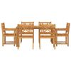 vidaXL Tuin eettafelset 7 pcs Bruin Massief Acaciahout