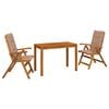 vidaXL Garden Dining Set Naturel Massief Acaciahout