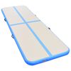 vidaXL Gymnastiekmat met pomp opblaasbaar 400x100x10 cm PVC blauw