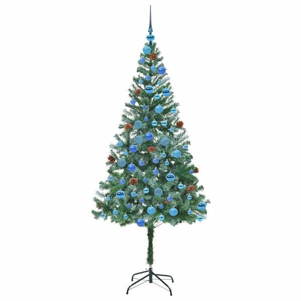 vidaXL Kunstkerstboom met 300 LED Groen 180 cm PVC en Staal