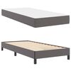 vidaXL Bedframe met matras Grijs 90 x 200 cm Stof