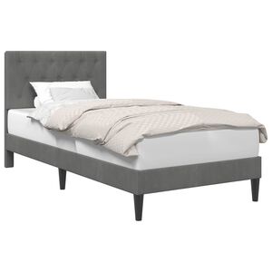 vidaXL Bedframe met hoofdeinde Donkergrijs 80 x 200 cm Fluweel