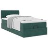 vidaXL Ottoman bed met matras 90x200cm fluweel donkergroen