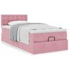 vidaXL Ottoman bed met matras 100x200 cm fluweel roze