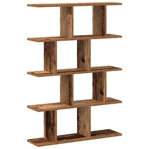 vidaXL Wandschap kubus 12 vakken bewerkt hout oud houtkleurig