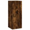 vidaXL Hoge kast 34,5x34x180 cm bewerkt hout gerookt eikenkleurig