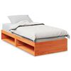 vidaXL Bedbank zonder matras wasbruin 75x190 cm massief grenenhout