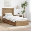 vidaXL Bedframe met lade met hoofdeinde met opslag Bewerkt hout