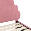 vidaXL Bedframe voor kinderen met hoofdbord Roze 90 x 200 cm Fluweel