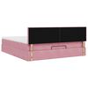 vidaXL Ottoman bed met matras 200x200 cm fluweel roze