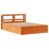 vidaXL Bedframe met hoofdbord massief grenenhout wasbruin 160x200 cm