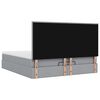 vidaXL Ottoman bed met matrassen 200x200cm stof lichtgrijs