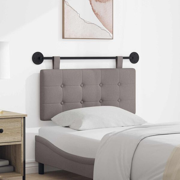 vidaXL Hangend Hoofdeinde Wandgemonteerd Taupe 100 x 55 x 5 cm Stof
