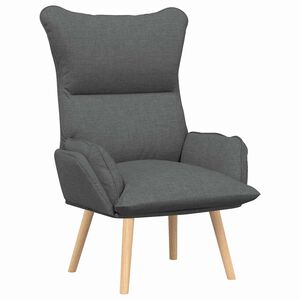 vidaXL Fauteuil Donkergrijs 69 x 74 x 93 cm Stof en multiplex