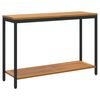 vidaXL Buiten Tafel met opslag Naturel en Zwart 110 x 35 x 75 cm