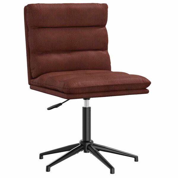 vidaXL Eetkamerstoel kunstleer glanzend bruin