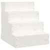 vidaXL Huisdierentrap 40x49x47 cm massief grenenhout wit