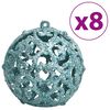 vidaXL Kerstballen 100 st 3/4/6 cm turquoise