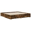 vidaXL Bedframe met lade Grijs Sonoma 200 x 200 cm Bewerkt hout
