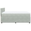 vidaXL Boxspring met matras fluweel lichtgrijs 160x200 cm