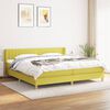 vidaXL Boxspring met matras stof groen 200x200 cm