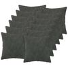 vidaXL Plaid kussen 12 st HEERLEN Antraciet 45 x 45 cm